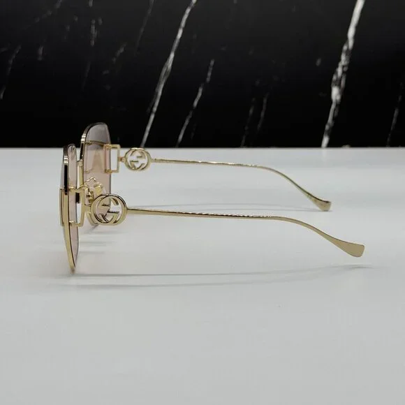 NEW GUCCI GG1207SA 001 GOLD/PINK WOMEN SUNGLASSES GUCCI - Picture 7 of 12